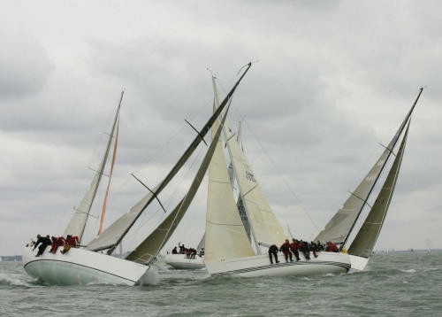 Close tacking as IRC2 approach the windward mark © Eddie Mays - copyright http://www.eddiemays.com